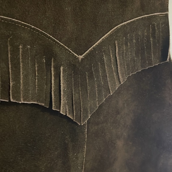 Vintage Brown Suede Vest - Western style - Picture 3 of 7